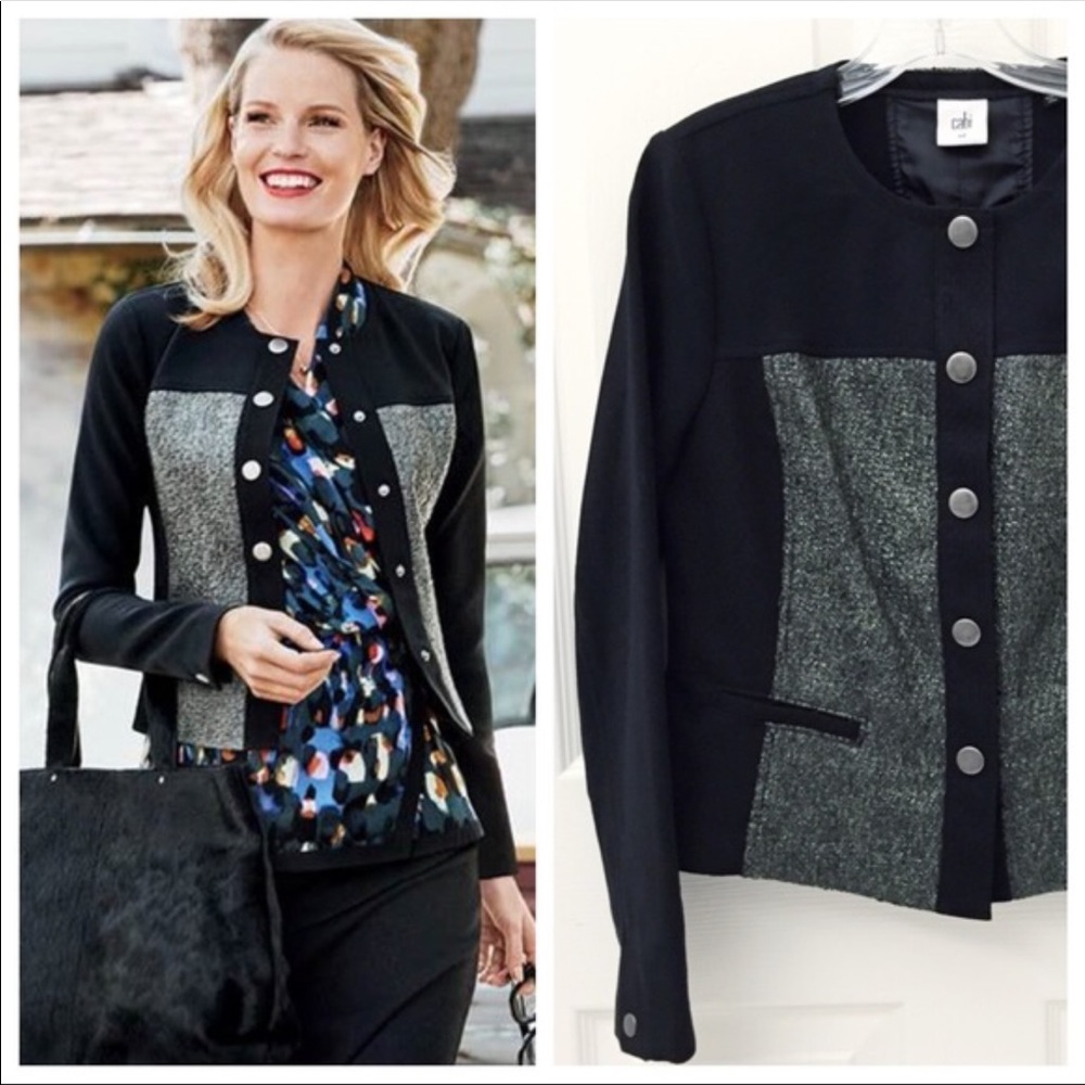 CAbi mixed media jacket blazer